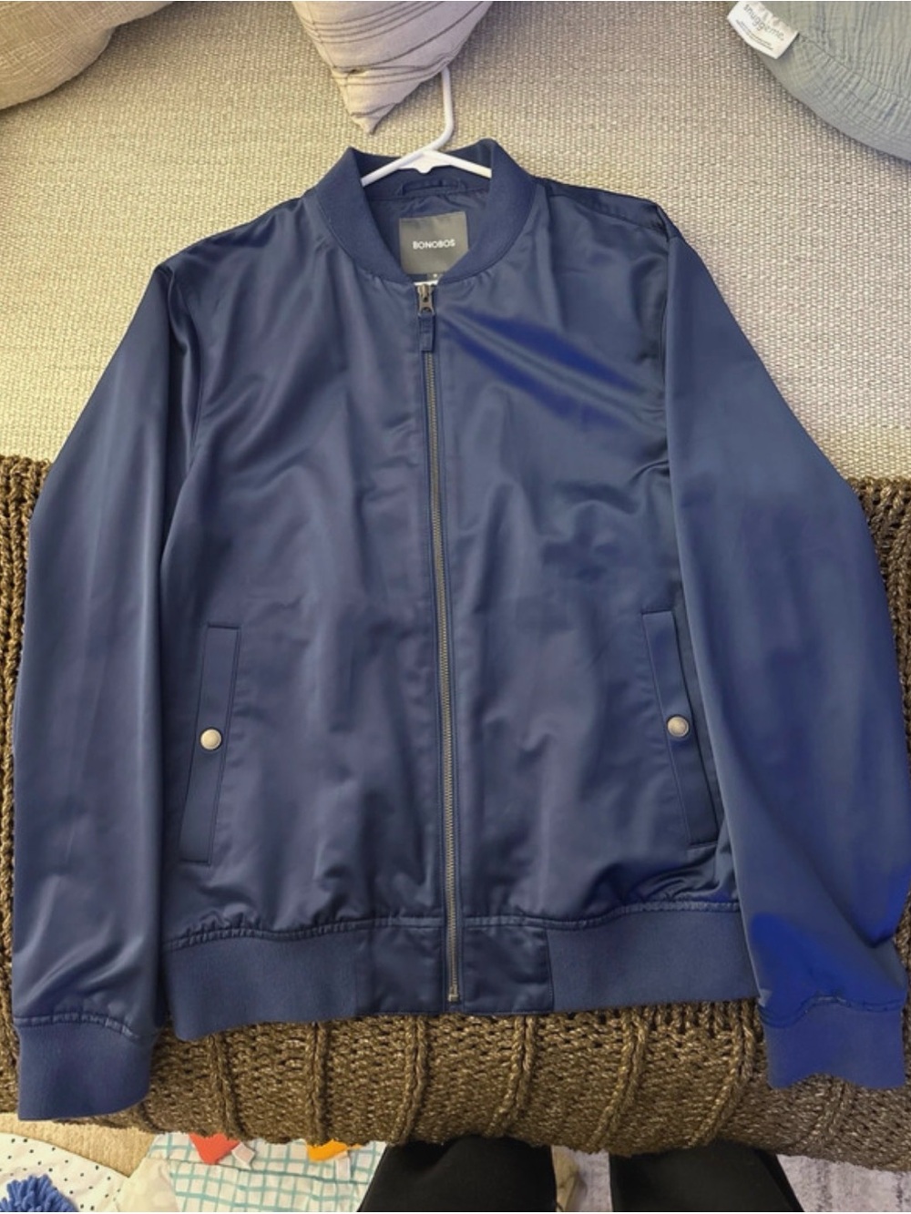 Bonobos Navy Bomber Jacket - Men's Casual Zip Jacket